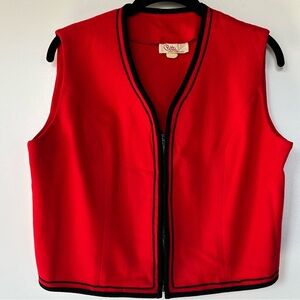 Vintage Petti Red Wool Vest